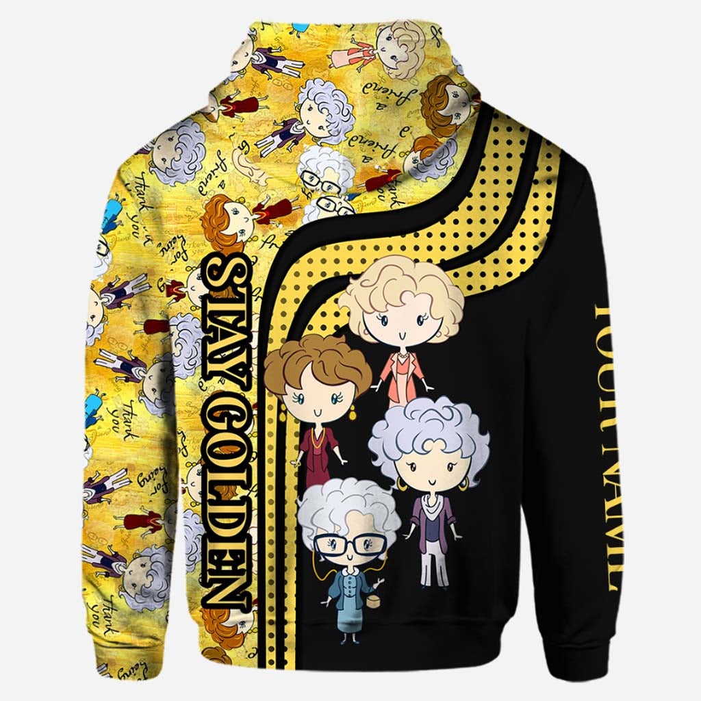 Personalized Stay Golden Hoodie and Leggings Set - Custom Name, Unique Gift for Friends Hoodie & Leggings GradoCreations