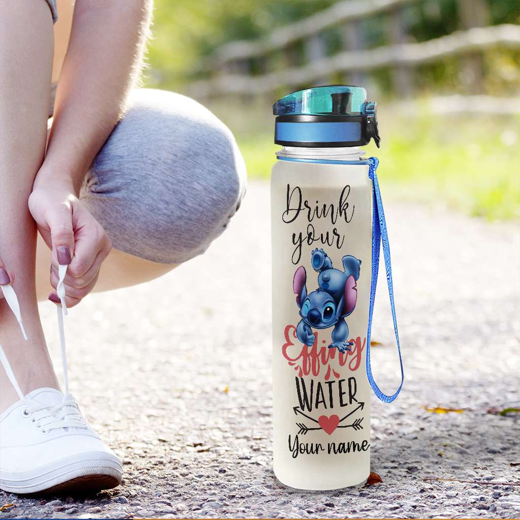 Personalized Ohana Water Tracker Bottle with Infuser for Kids Water Tracker Bottle GradoCreations