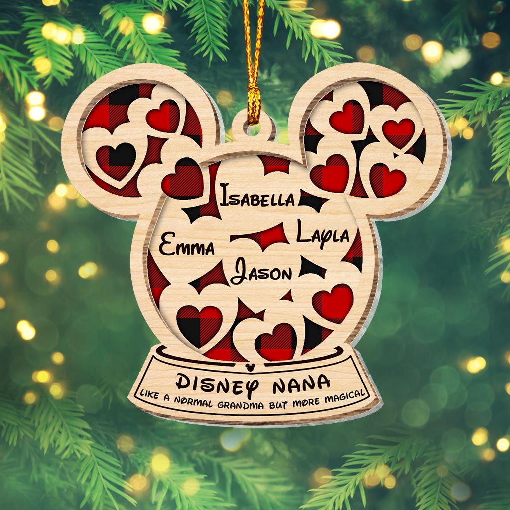 Personalized Mickey Mouse Layered Ornament Gift for Grandma Layers Mix Ornament GradoCreations