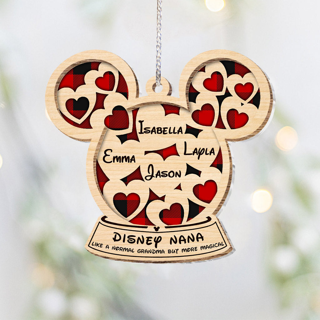 Personalized Mickey Mouse Layered Ornament Gift for Grandma Layers Mix Ornament GradoCreations