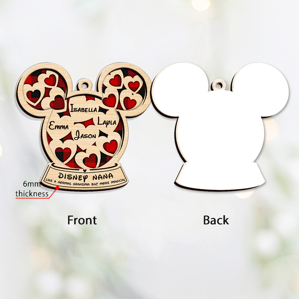 Personalized Mickey Mouse Layered Ornament Gift for Grandma Layers Mix Ornament GradoCreations