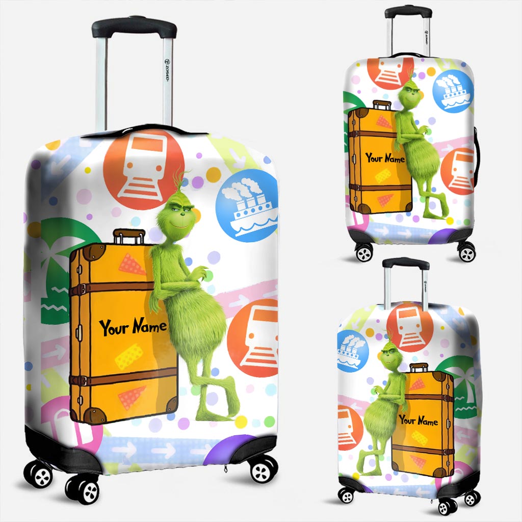 Personalized Luggage Cover Custom Name Travel Gift for Christmas Luggage Cover GradoCreations
