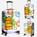 Personalized Luggage Cover Custom Name Travel Gift for Christmas Luggage Cover GradoCreations