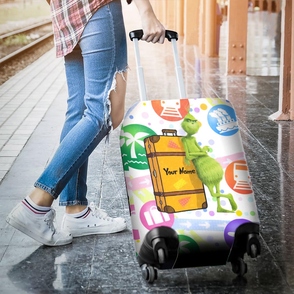 Personalized Luggage Cover Custom Name Travel Gift for Christmas Luggage Cover GradoCreations