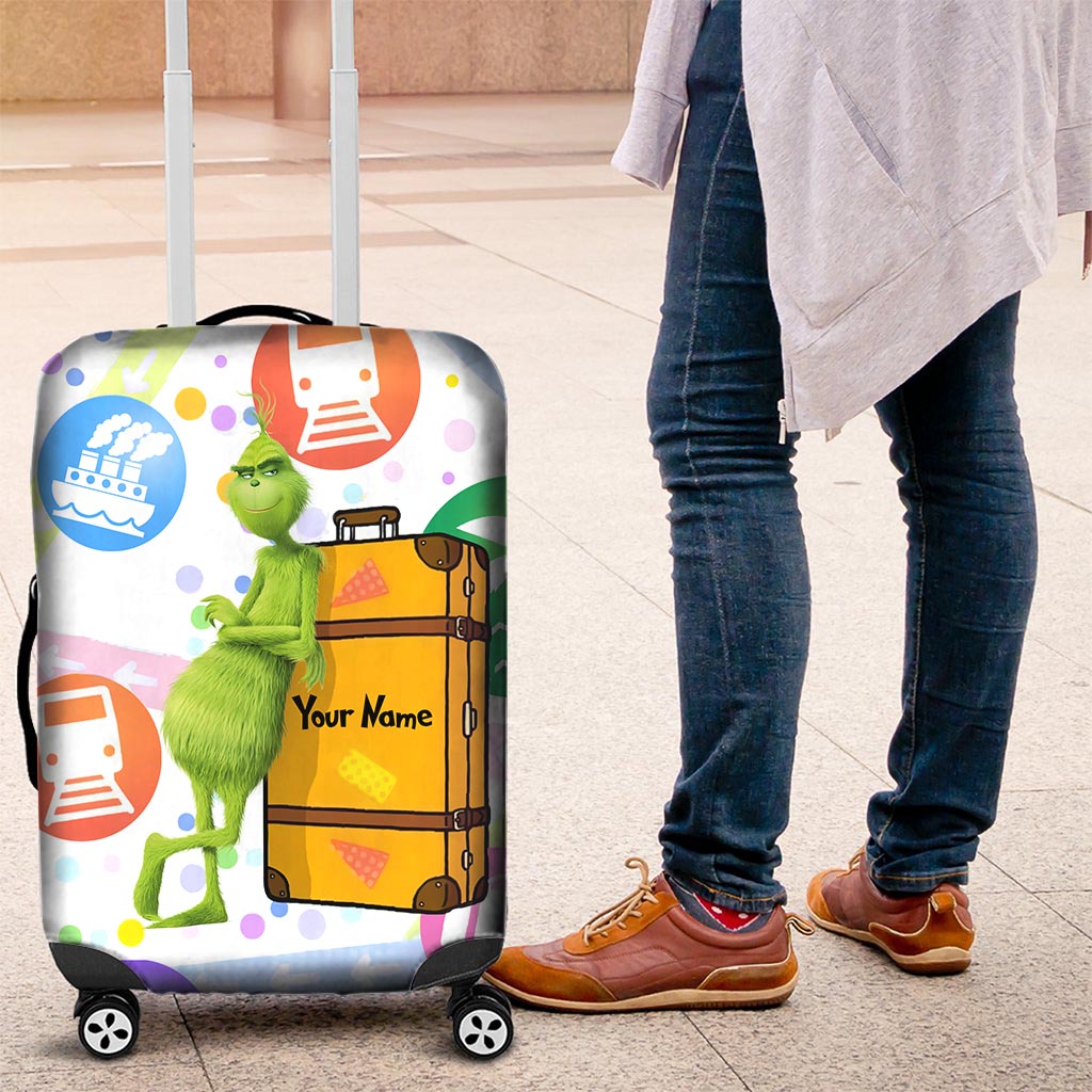 Personalized Luggage Cover Custom Name Travel Gift for Christmas Luggage Cover GradoCreations