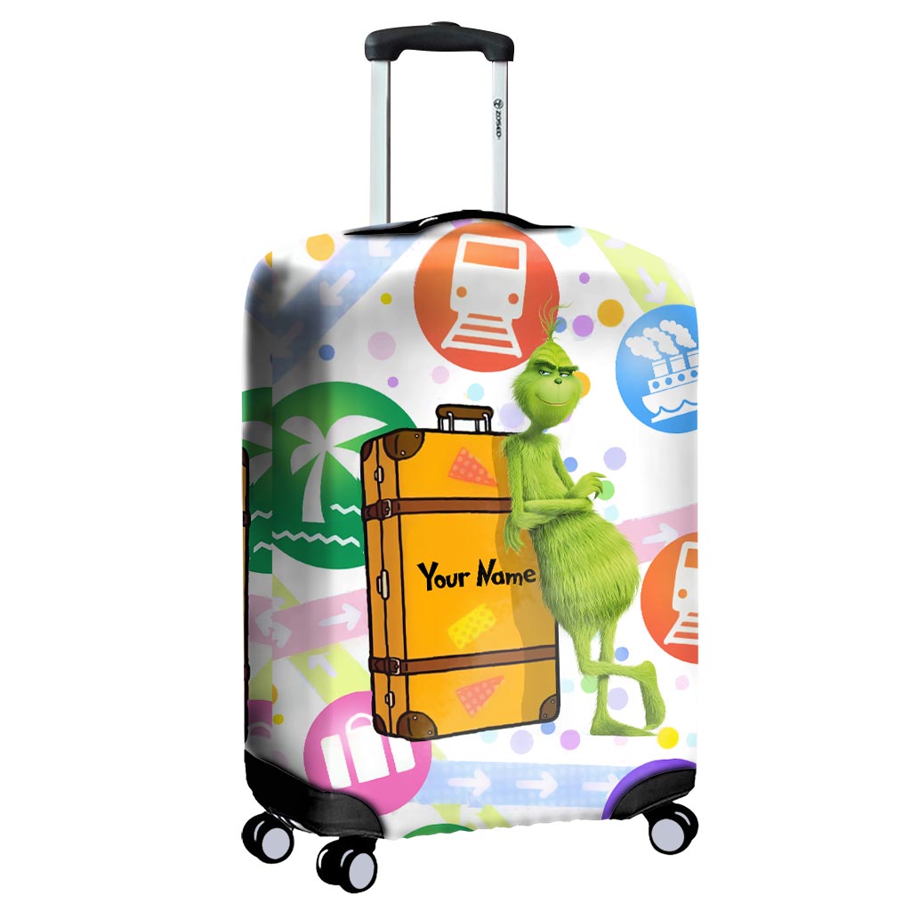 Personalized Luggage Cover Custom Name Travel Gift for Christmas Luggage Cover GradoCreations