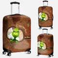 Personalized Grinch Luggage Cover Custom Name Travel Gift Luggage Cover GradoCreations