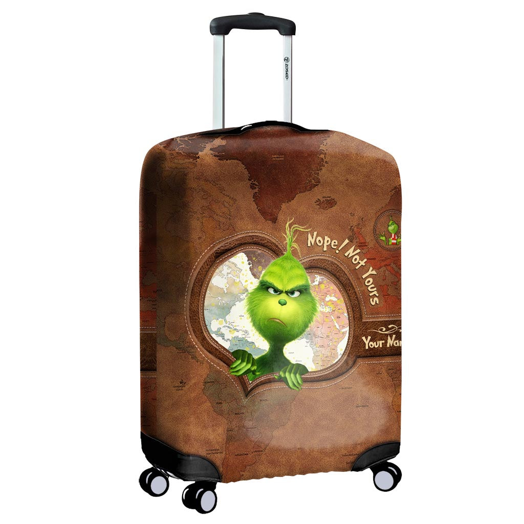 Personalized Grinch Luggage Cover Custom Name Travel Gift Luggage Cover GradoCreations