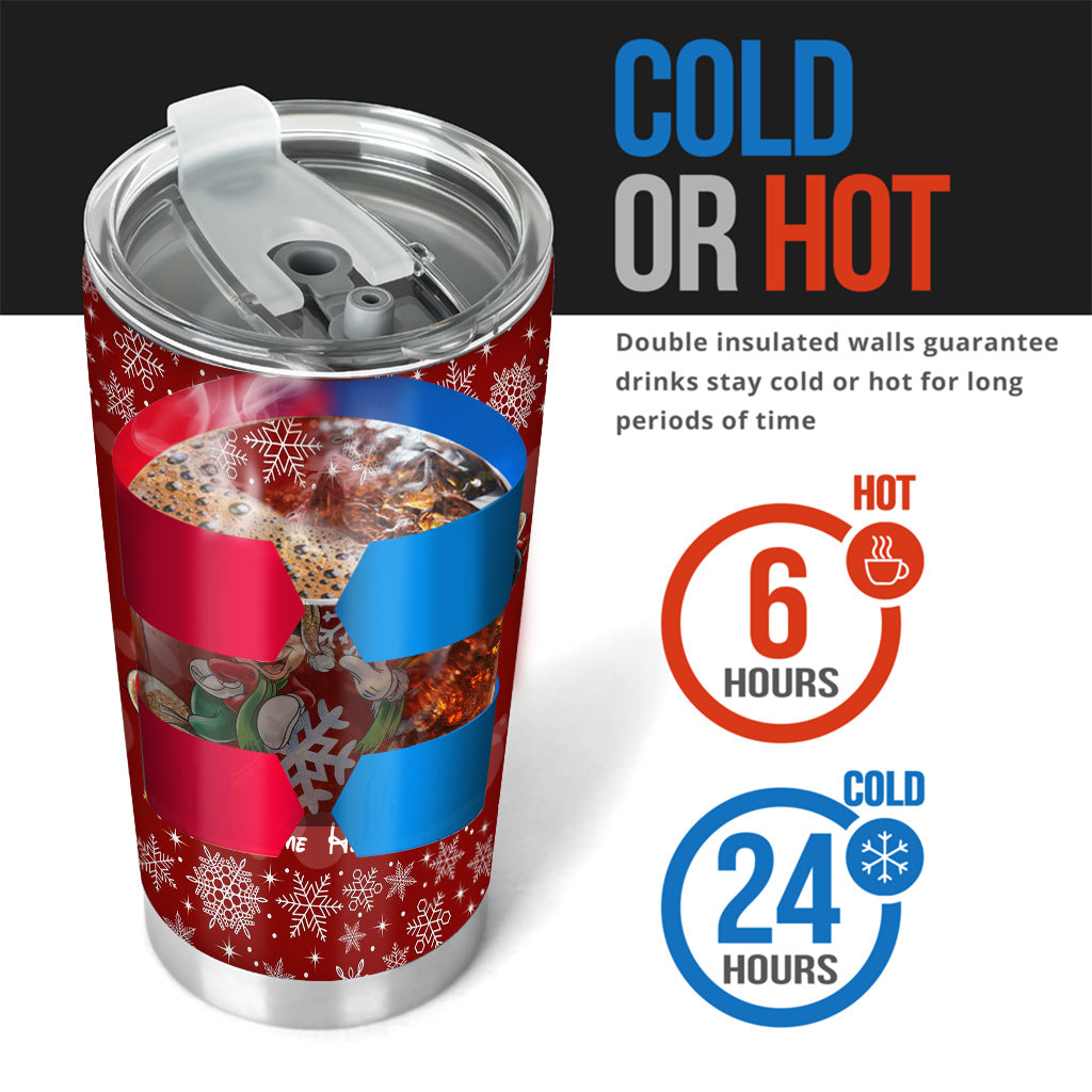 Personalized Christmas Tumbler with Snowflakes & Names for Couples Tumbler GradoCreations