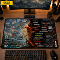 Personalized Gamer Desk Mat Custom Name Gaming Gift for Him GradoCreations