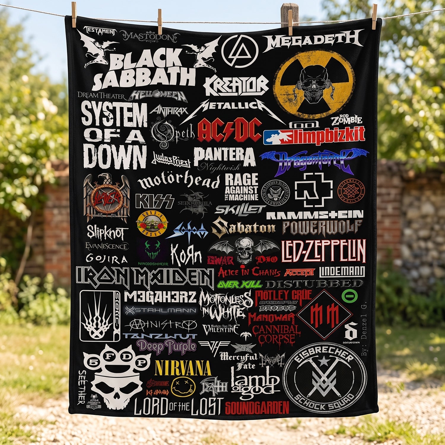 Classic Rock Legends Blanket Soft Warm Gift for Music Lovers GradoCreations