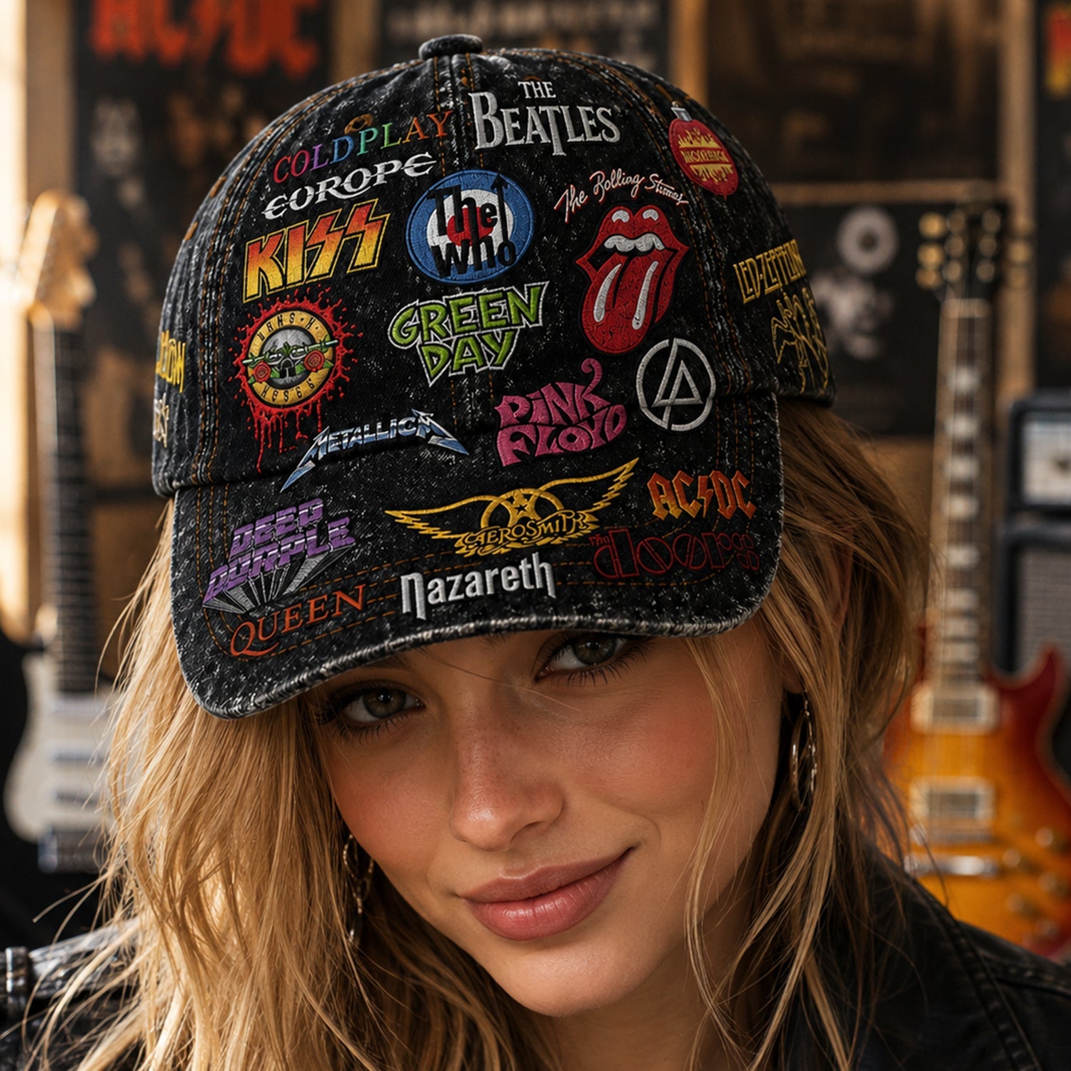 Personalized Classic Cap with Rock Legends Design | Gift for Music Lovers GradoCreations