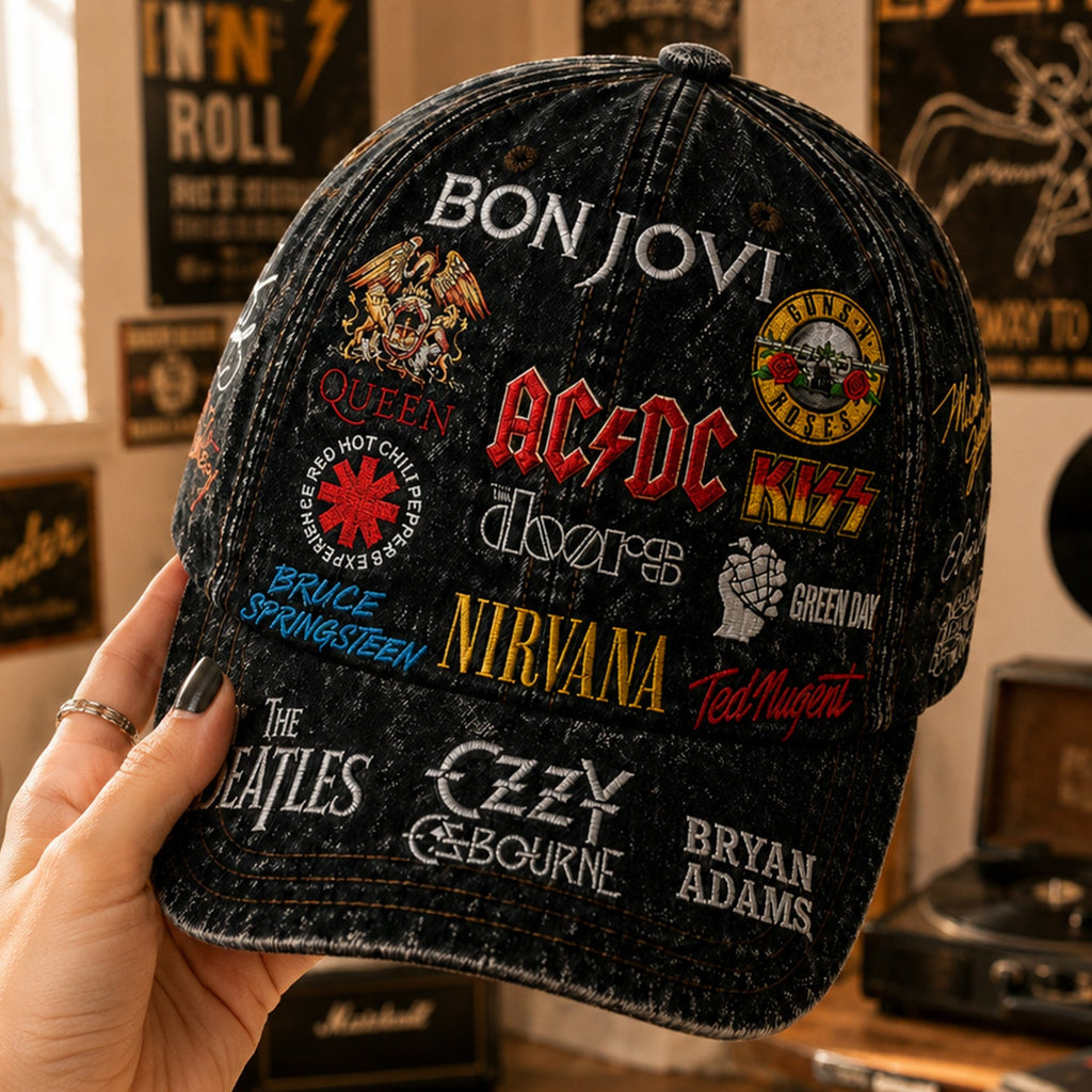 Personalized Classic Rock Legends Cap Gift for Music Lovers GradoCreations