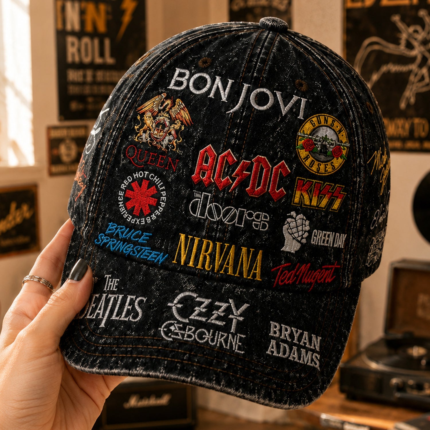 Personalized Classic Rock Legends Cap Gift for Music Lovers GradoCreations