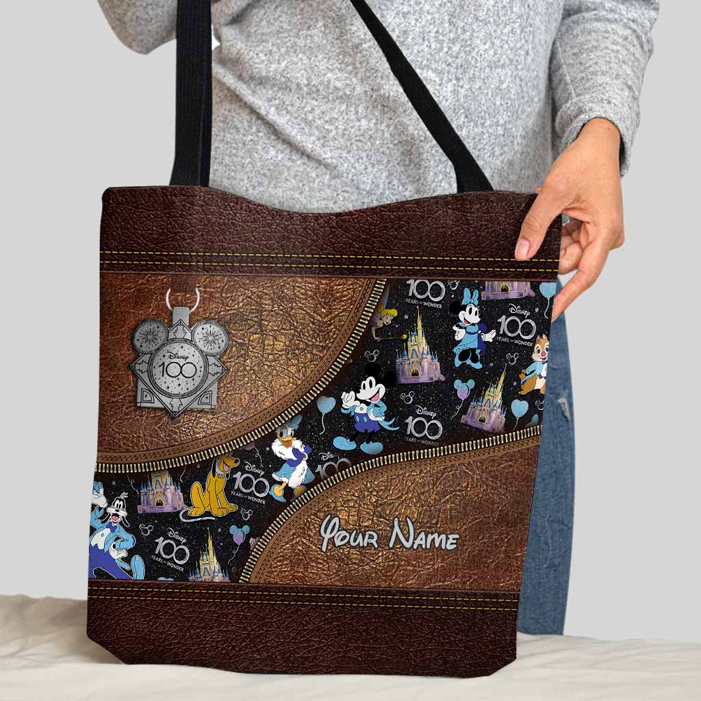 Personalized Disney 100 Years Tote Bag Custom Name Gift Tote Bag GradoCreations