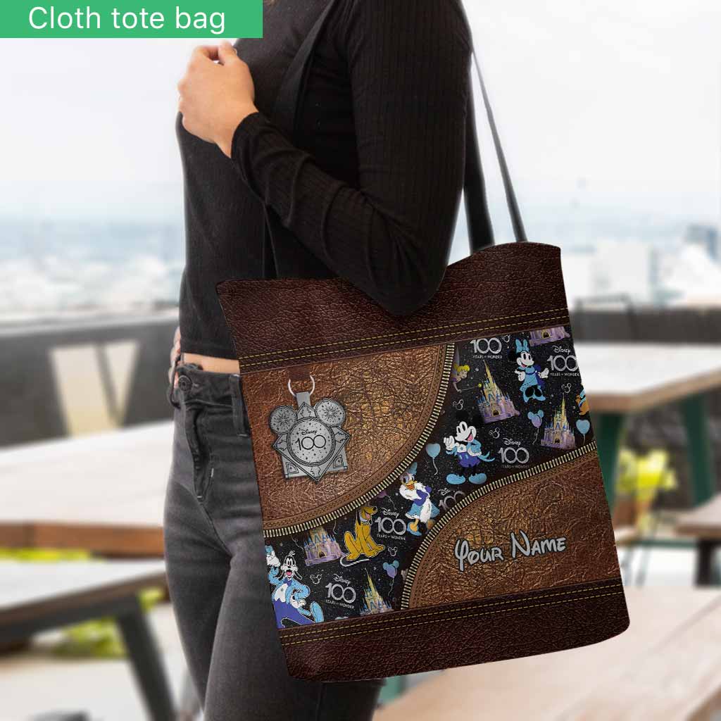 Personalized Disney 100 Years Tote Bag Custom Name Gift Tote Bag GradoCreations