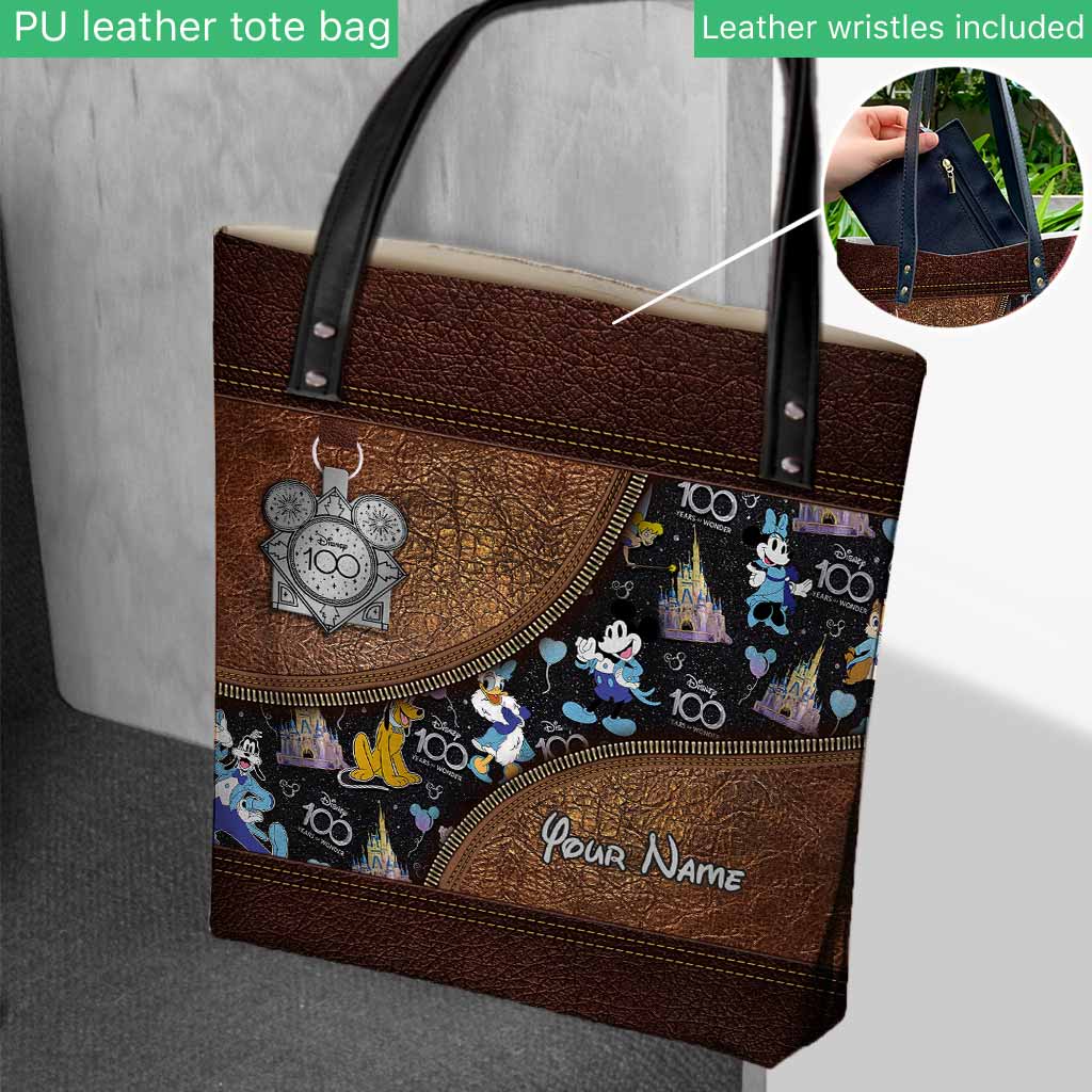 Personalized Disney 100 Years Tote Bag Custom Name Gift Tote Bag GradoCreations