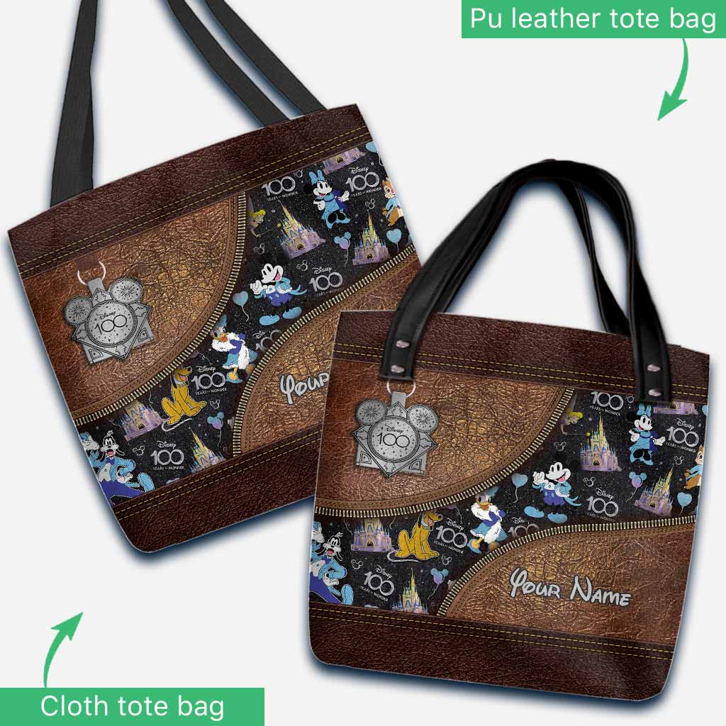 Personalized Disney 100 Years Tote Bag Custom Name Gift Tote Bag GradoCreations