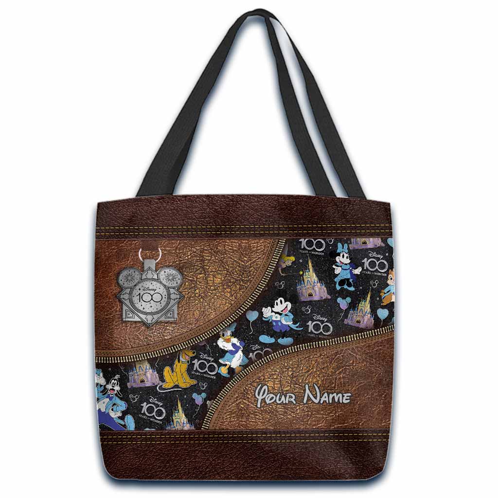Personalized Disney 100 Years Tote Bag Custom Name Gift Tote Bag GradoCreations