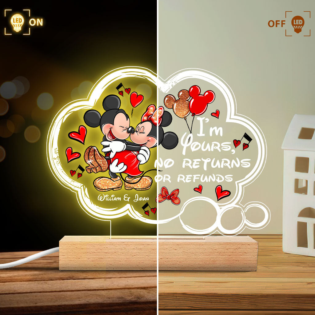 Personalized Mouse Shaped Plaque Light Base Unique Couple Gift Shaped Plaque Light Base GradoCreations
