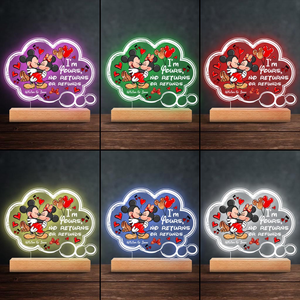 Personalized Mouse Shaped Plaque Light Base Unique Couple Gift Shaped Plaque Light Base GradoCreations