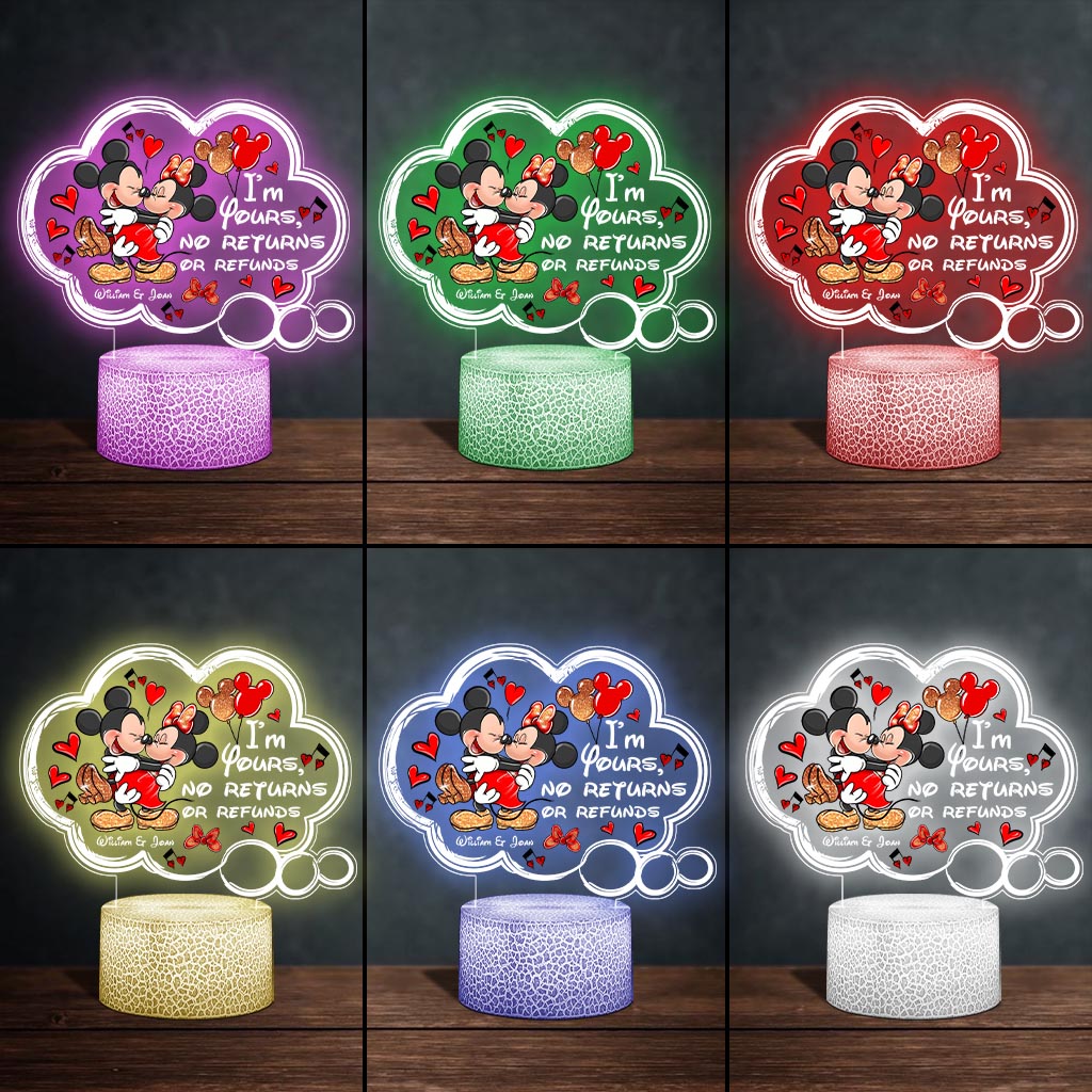 Personalized Mouse Shaped Plaque Light Base Unique Couple Gift Shaped Plaque Light Base GradoCreations