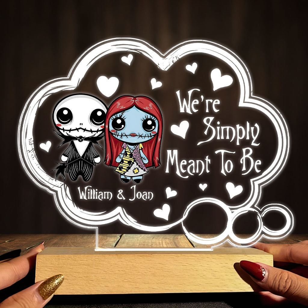 Personalized Nightmare Shaped Plaque Light Base Custom Couple Gift Shaped Plaque Light Base GradoCreations