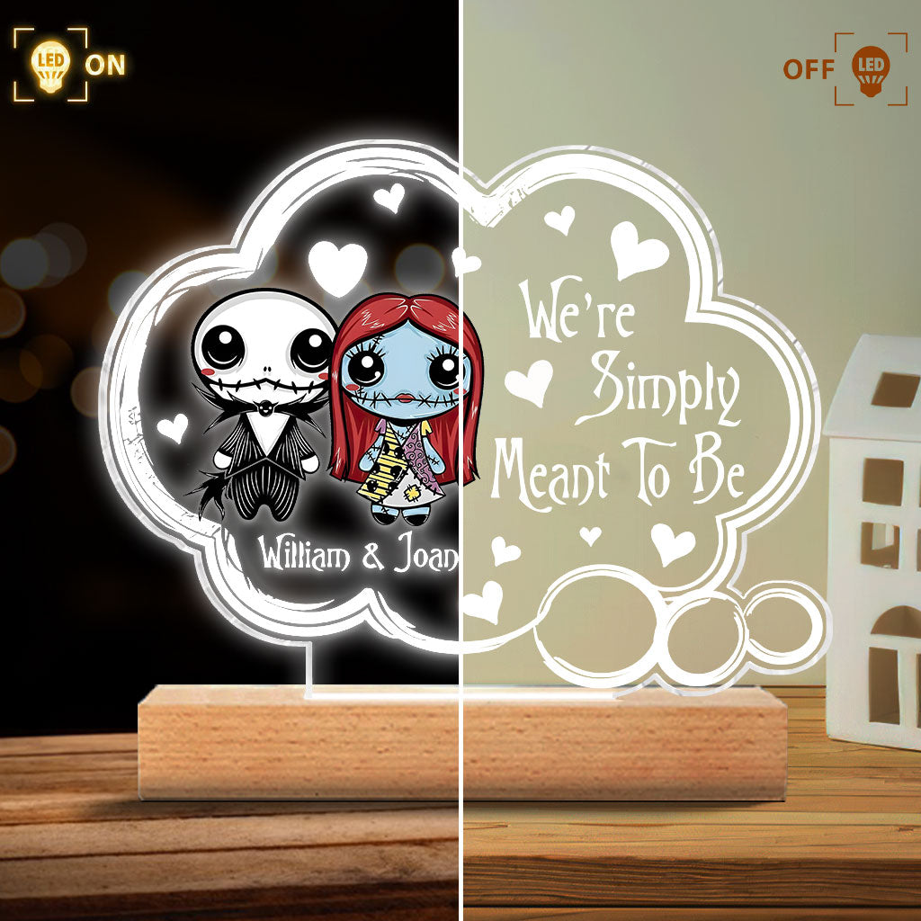 Personalized Nightmare Shaped Plaque Light Base Custom Couple Gift Shaped Plaque Light Base GradoCreations