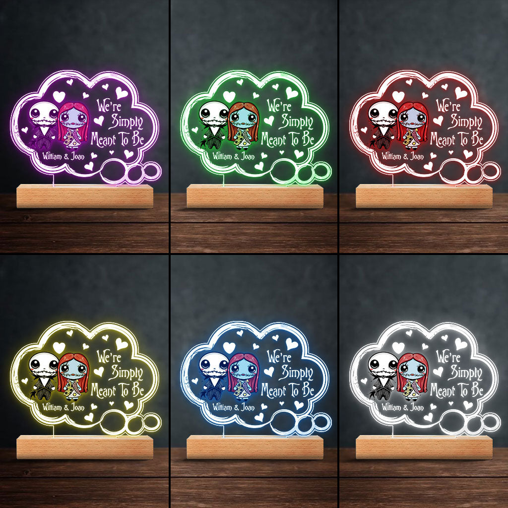 Personalized Nightmare Shaped Plaque Light Base Custom Couple Gift Shaped Plaque Light Base GradoCreations