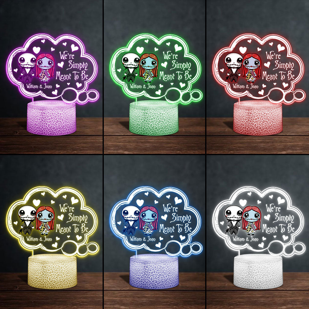 Personalized Nightmare Shaped Plaque Light Base Custom Couple Gift Shaped Plaque Light Base GradoCreations