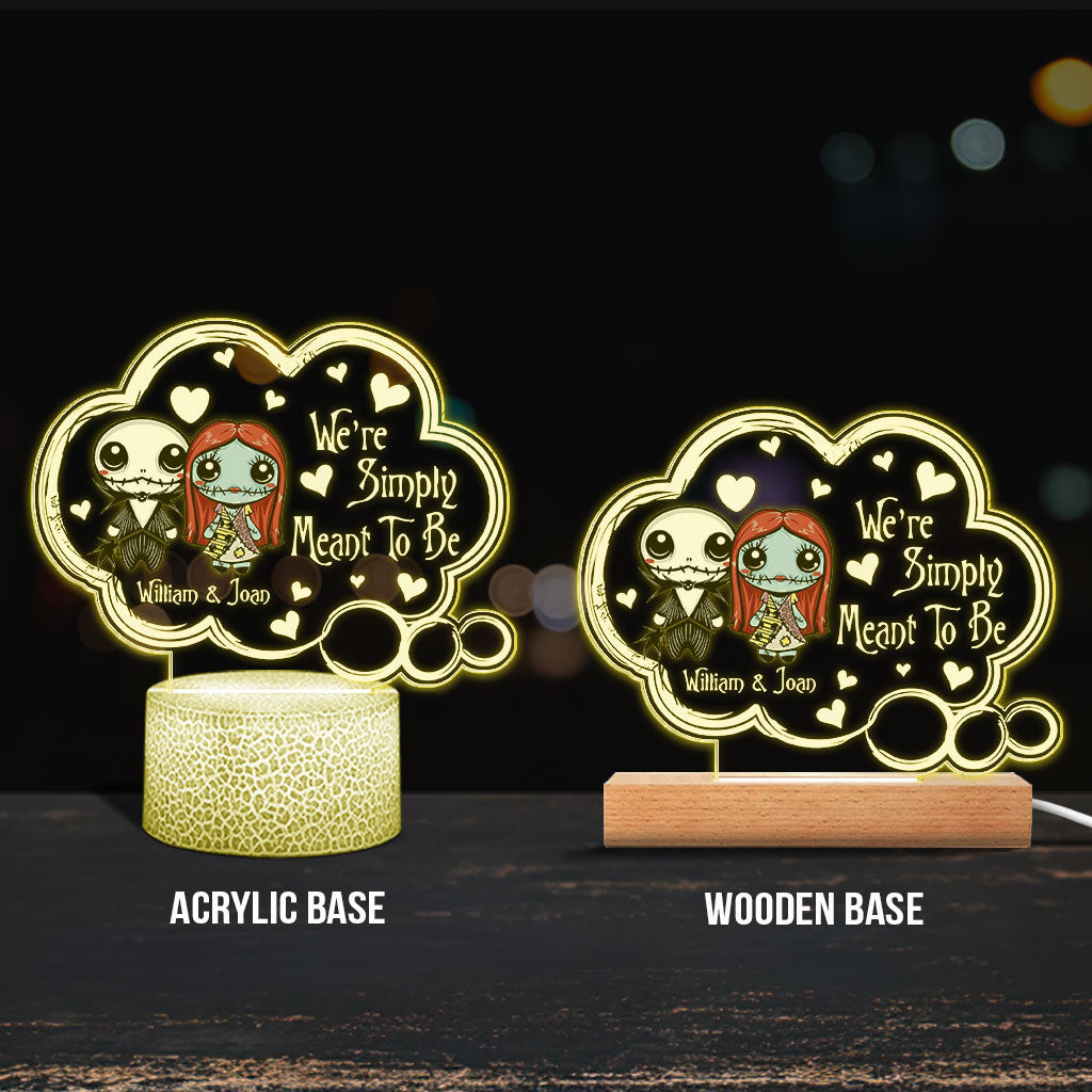 Personalized Nightmare Shaped Plaque Light Base Custom Couple Gift Shaped Plaque Light Base GradoCreations