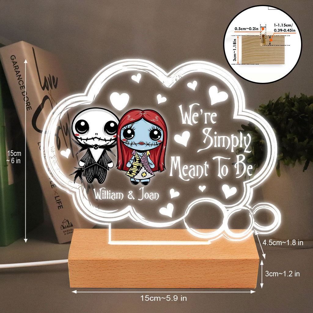 Personalized Nightmare Shaped Plaque Light Base Custom Couple Gift Shaped Plaque Light Base GradoCreations