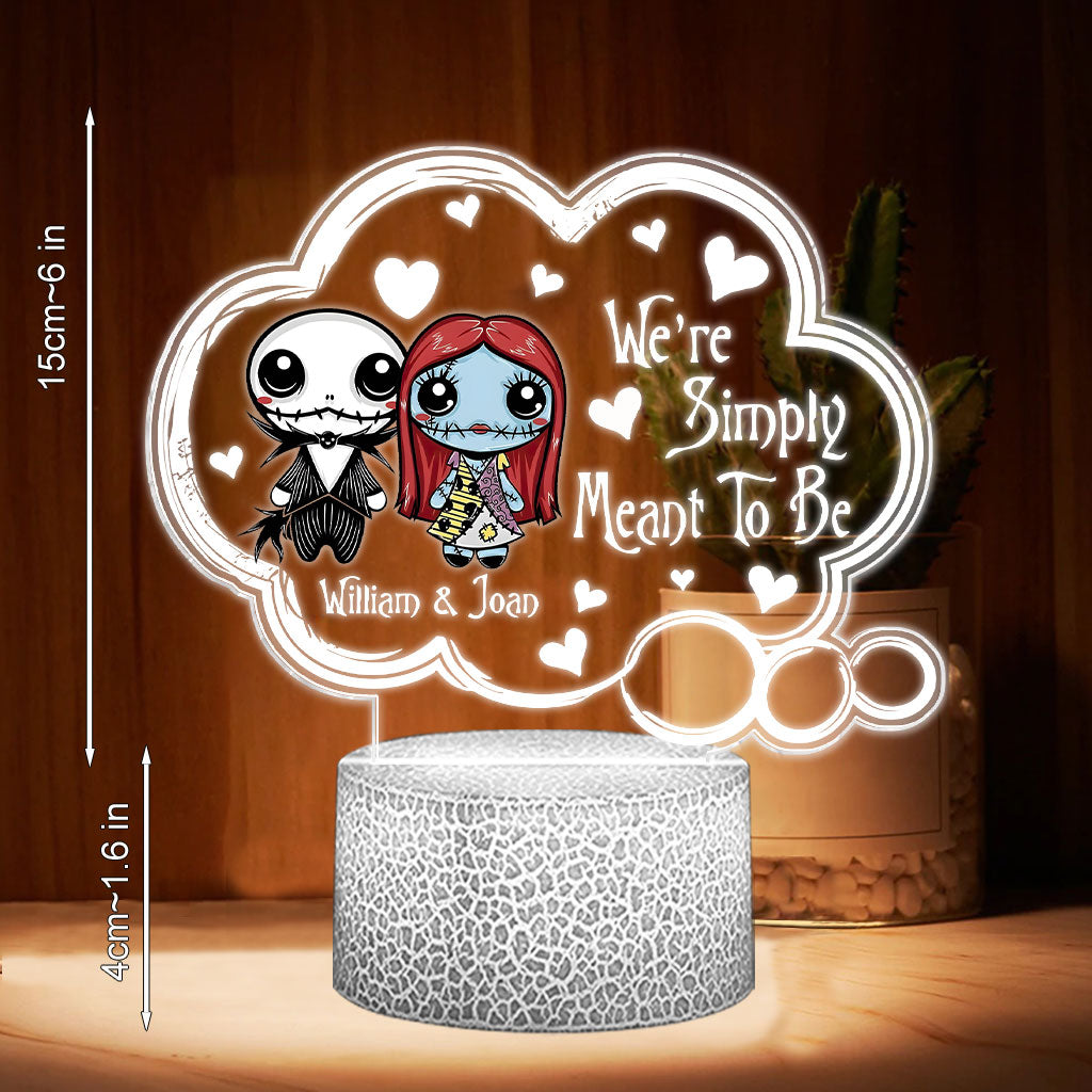 Personalized Nightmare Shaped Plaque Light Base Custom Couple Gift Shaped Plaque Light Base GradoCreations