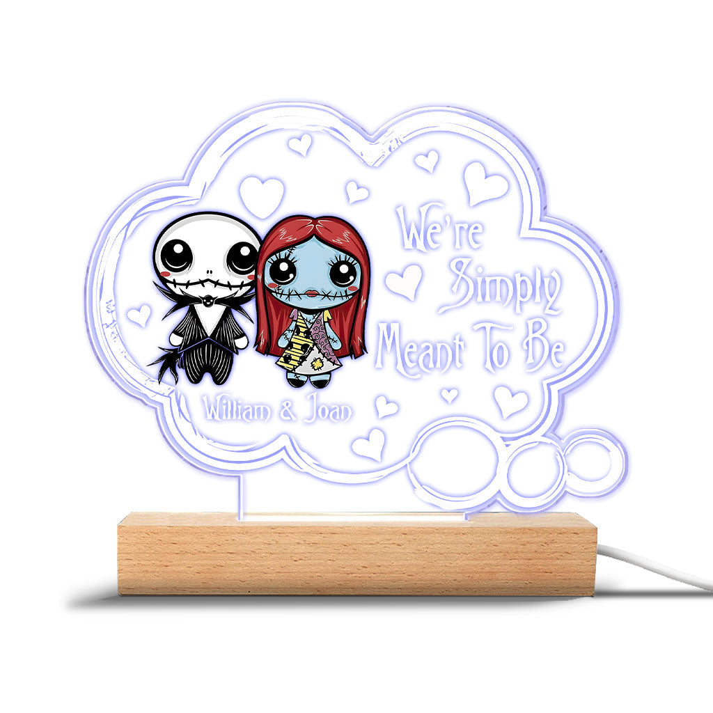 Personalized Nightmare Shaped Plaque Light Base Custom Couple Gift Shaped Plaque Light Base GradoCreations