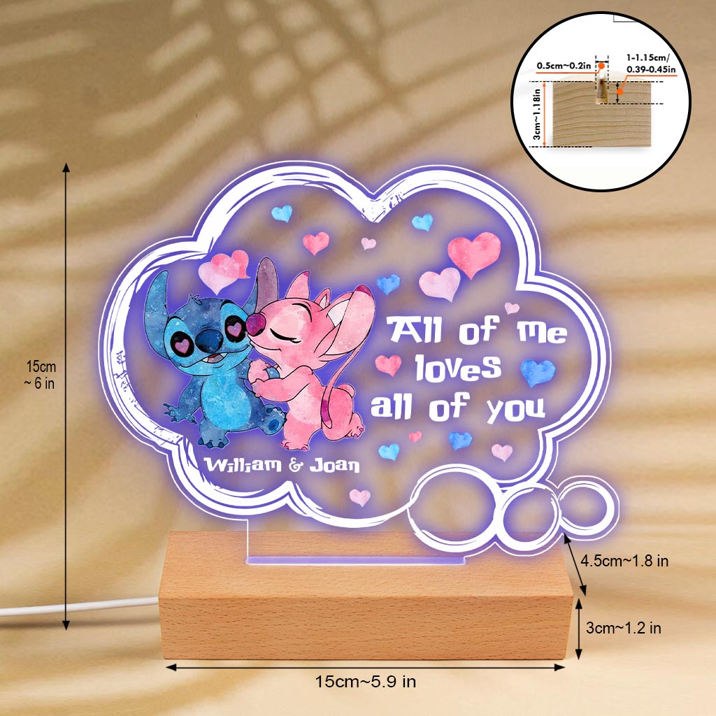Personalized Couple Acrylic Plaque Light Base Gift for Anniversary Shaped Plaque Light Base GradoCreations
