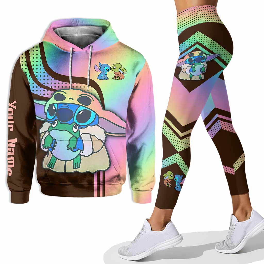 Personalized Hoodie and Leggings Set Custom Name Gift for Mom Hoodie & Leggings GradoCreations