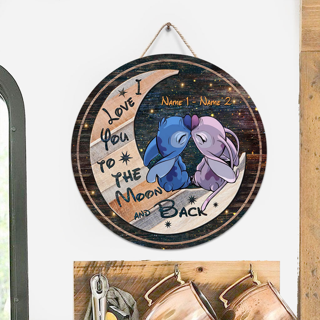 Personalized Round Wood Sign with 3D Print Gift for Couple Round Wood Sign GradoCreations