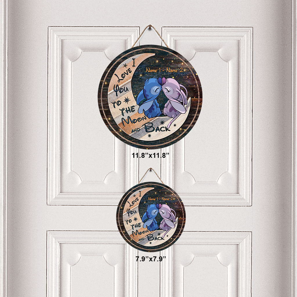 Personalized Round Wood Sign with 3D Print Gift for Couple Round Wood Sign GradoCreations