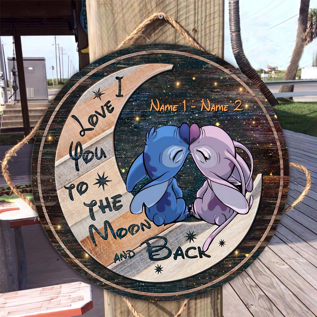 Personalized Round Wood Sign with 3D Print Gift for Couple Round Wood Sign GradoCreations