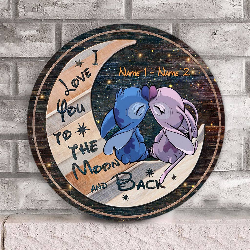Personalized Round Wood Sign with 3D Print Gift for Couple Round Wood Sign GradoCreations