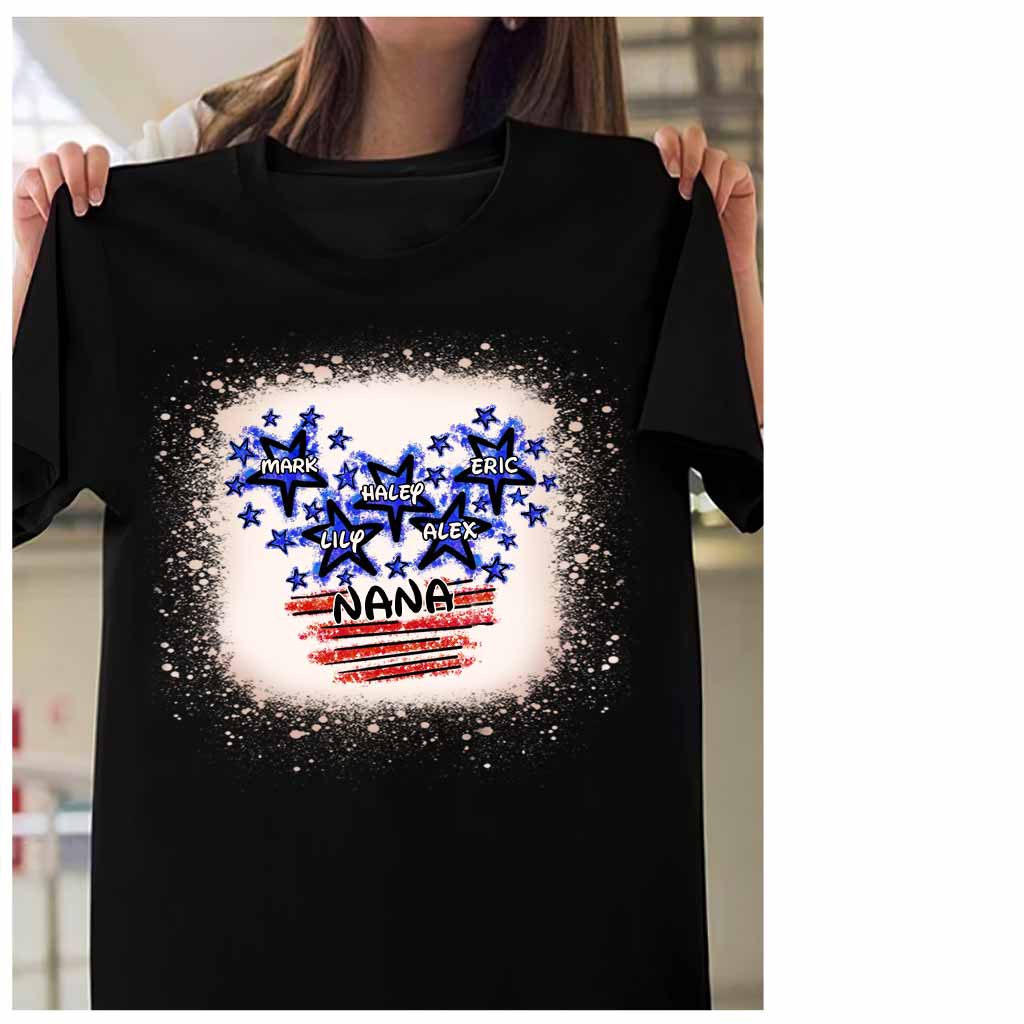 Personalized Independence Day T-shirt for Nana Custom Names Gift T-shirt & Hoodie GradoCreations