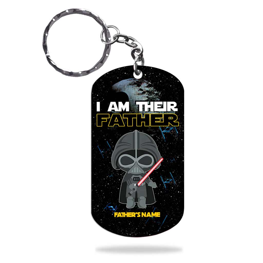 Personalized Stainless Steel Keychain I'm Their Father Gift for Dad Stainless Steel Keychain GradoCreations