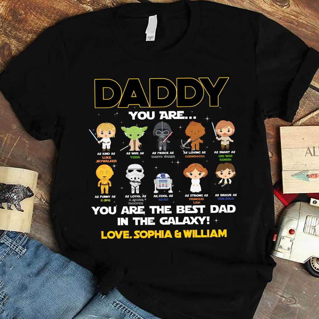 Personalized Father's Day T-shirt with Star Wars Design Gift for Dad T-shirt & Hoodie GradoCreations