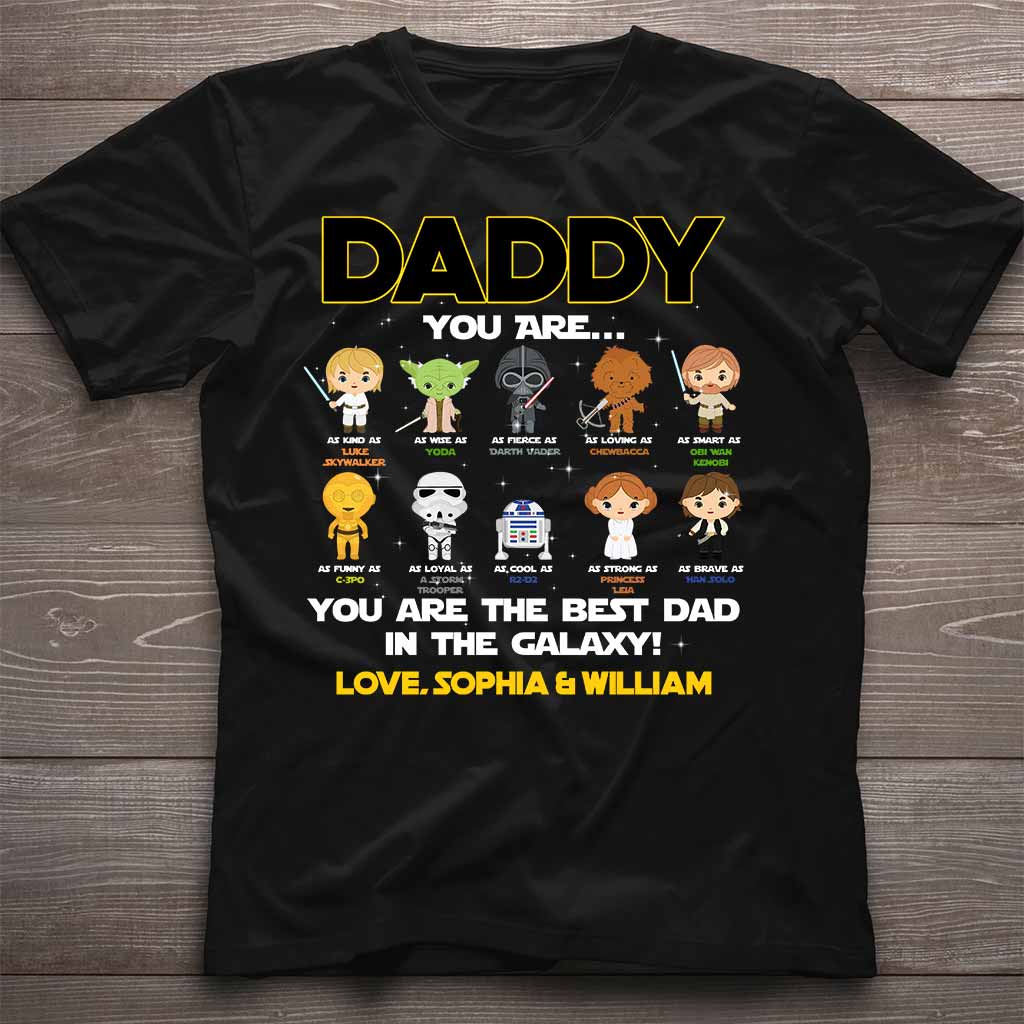 Personalized Father's Day T-shirt with Star Wars Design Gift for Dad T-shirt & Hoodie GradoCreations