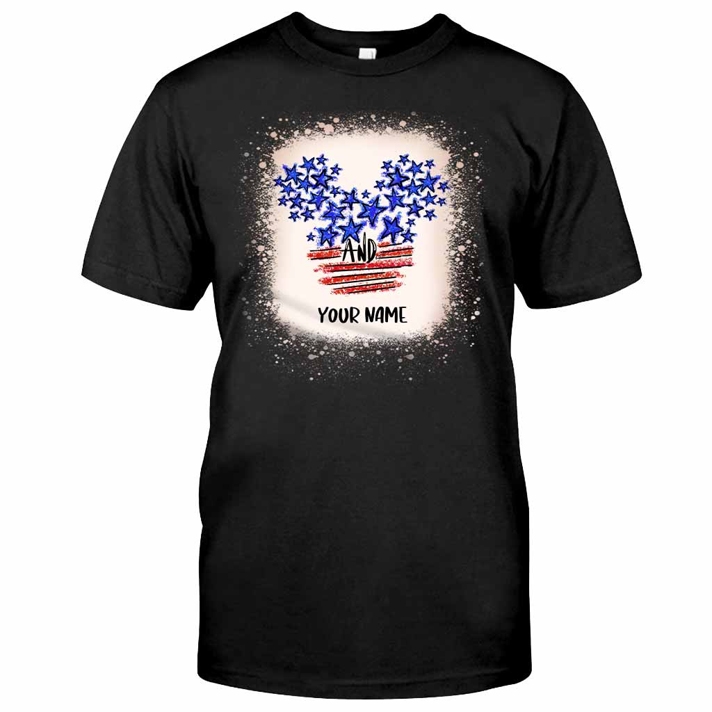 Personalized Stars And Stripes Mouse Ears T-Shirt & Hoodie for Independence Day T-shirt & Hoodie GradoCreations