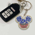 Personalized Independence Day Mouse Ears Keychain Custom Name Gift Keychain GradoCreations