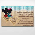Personalized Love Canvas Poster Custom Couple Names Gift Canvas and Poster GradoCreations