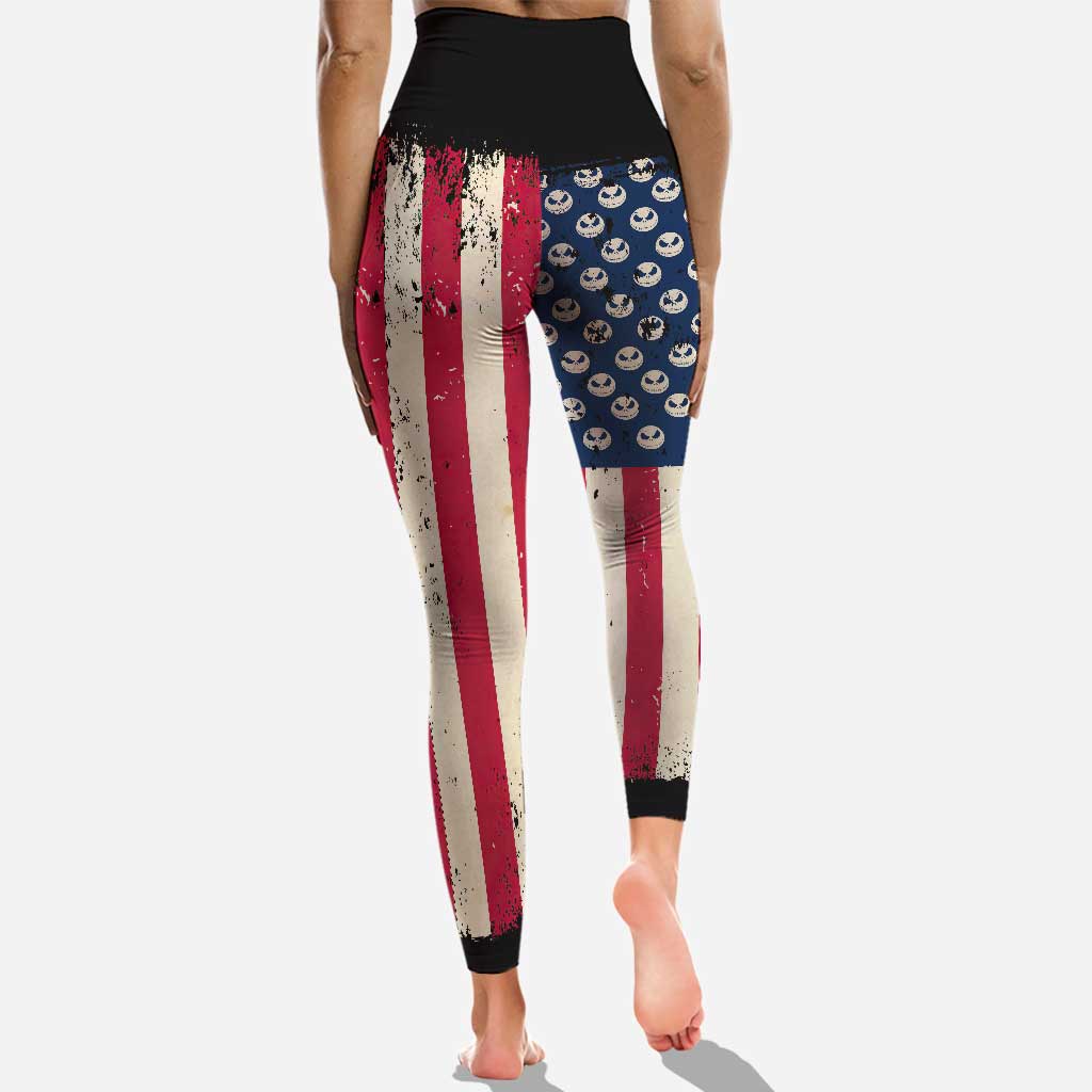 Personalized Independence Day Cross Tank Top & Leggings for Women Cross Tank Top & Leggings GradoCreations