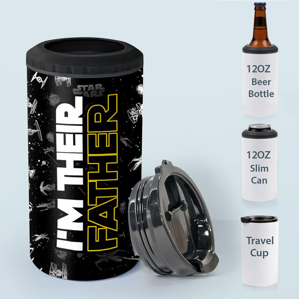 Personalized Stainless Steel Can Cooler I'm Their Father Gift Can Cooler GradoCreations