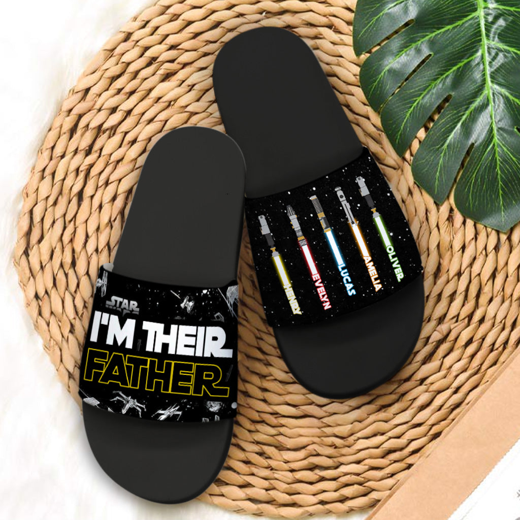 Personalized Slide Sandals Custom Name Gift for Dad Slide Sandals GradoCreations